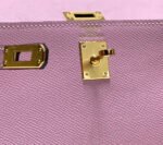 kelly mini 20 bag in baby pink calfskin with gold hardware