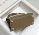 kelly mini 20 bag in medium brown calfskin with gold hardware