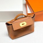 mini 24/24 21cm in orange minimum evercolor calfskin gold kelly buckle