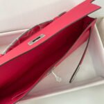 kelly cut 31 in cherry red calfskin with silver hardware