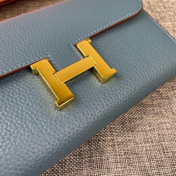 hm clutch constance 22 cerulean calfskin gold hardware