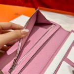 hm bearn wallet 17.5 pink epsom silver hardware