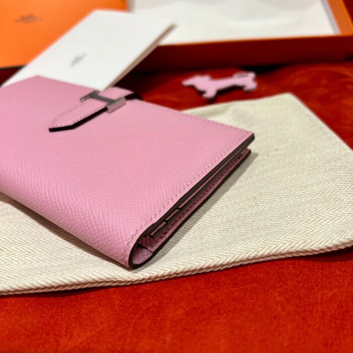 hm bearn wallet 17.5 pink epsom silver hardware