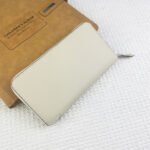 hm silk'in holed classic wallet 20 white grained calfskin