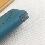 hm silk'in holed classic wallet 20 cerulean grained calfskin