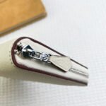 hm silk'in classic wallet 20 white grained calfskin