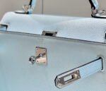 kelly 25cm in blue brume epsom calfskin palladium hardware