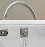kelly 28cm in gris perle epsom calfskin palladium hardware