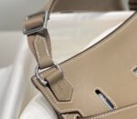 hm jypsiere shoulder bag 23 in wood brown calfskin silver hardware