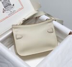 hm jypsiere shoulder bag 23 in beige calfskin silver hardware