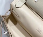 hm jypsiere shoulder bag 23 in beige calfskin silver hardware