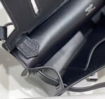 hm jypsiere shoulder bag 23 in navy blue calfskin silver hardware