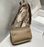 hm jypsiere shoulder bag 23 in wood brown calfskin gold hardware