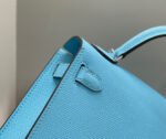 hm kelly mini 20 sky blue epsom silver hardware