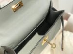 hm kelly mini 20 medium grey epsom gold hardware