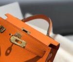 hm kelly mini 20 orange epsom gold hardware