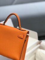 hm kelly mini 20 orange epsom gold hardware