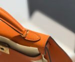 hm kelly mini 20 orange epsom gold hardware