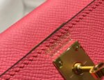 hm kelly mini 20 dark pink epsom gold hardware