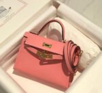 hm kelly mini 20 pink epsom gold hardware