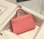 hm kelly mini 20 pink epsom gold hardware