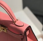 hm kelly mini 20 pink epsom gold hardware
