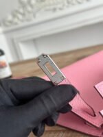 hm kelly mini 19 light pink calfskin silver hardware