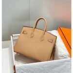 HERM Birkin 25cm Bag In Chai Clemence Leather GHW - 图片 2