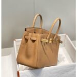 HERM Birkin 25cm Bag In Chai Clemence Leather GHW - 图片 4