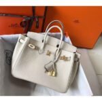 HERM Birkin 25cm Bag In Beton Clemence Leather GHW - 图片 2