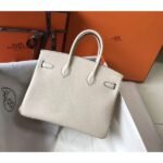 HERM Birkin 25cm Bag In Beton Clemence Leather GHW - 图片 3