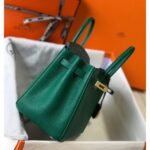 HERM Birkin 25cm Bag In Vert Vertigo Clemence Leather GHW - 图片 4