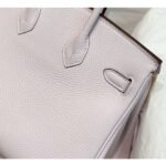 HERM Birkin 25cm Bag In Mauve Pale Clemence Leather PHW - 图片 5