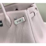 HERM Birkin 25cm Bag In Mauve Pale Clemence Leather PHW - 图片 7