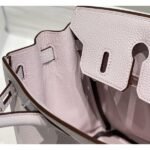HERM Birkin 25cm Bag In Mauve Pale Clemence Leather PHW - 图片 8