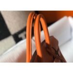 HERM Birkin 25cm Bag In Orange Clemence Leather GHW - 图片 4