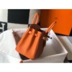 HERM Birkin 25cm Bag In Orange Clemence Leather GHW - 图片 5