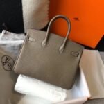 HERM Birkin 25cm Bag In Taupe Clemence Leather GHW - 图片 2