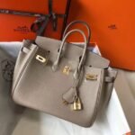 HERM Birkin 25cm Bag In Tourterelle Clemence Leather GHW - 图片 2