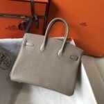 HERM Birkin 25cm Bag In Tourterelle Clemence Leather GHW - 图片 3