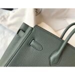 HERM Birkin 25cm Bag In Vert Amande Clemence Leather GHW - 图片 5