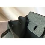 HERM Birkin 25cm Bag In Vert Amande Clemence Leather GHW - 图片 7