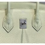 HERM Birkin 25cm Bag In Vert Fizz Clemence Leather PHW - 图片 6