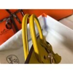 HERM Birkin 25cm Bag In Yellow Clemence Leather GHW - 图片 4