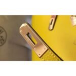 HERM Birkin 25cm Bag In Yellow Clemence Leather GHW - 图片 6