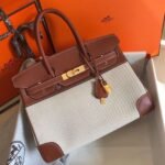 HERM Birkin 30cm Bag In Toile H Canvas With Barenia Leather - 图片 8