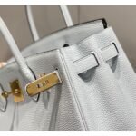 HERM Birkin 30cm Bag In Blue Brume Clemence Leather GHW - 图片 5