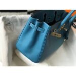 HERM Birkin 30cm Bag In Jean Blue Clemence Leather GHW - 图片 3