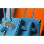 HERM Birkin 30cm Bag In Jean Blue Clemence Leather GHW - 图片 4