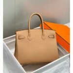 HERM Birkin 30cm Bag In Chai Clemence Leather GHW - 图片 2